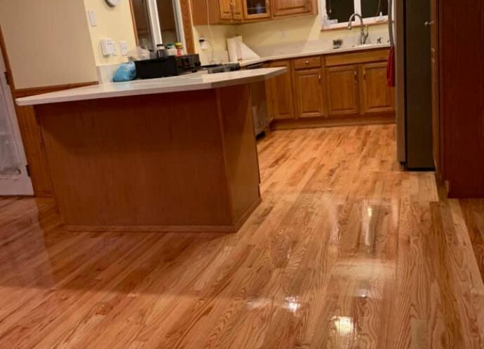 hardwood floor completed